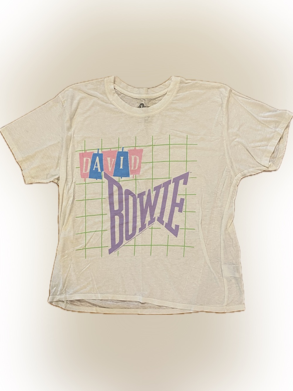 David Bowie vintage t shirt RARE, color white, size L